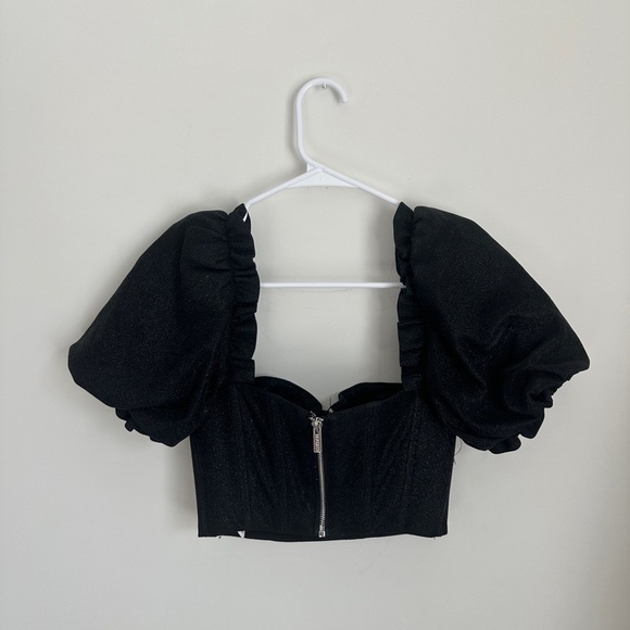 HOUSE OF CB AMARE BLACK PUFF SLEEVE CORSET XS - Picture 8 of 9